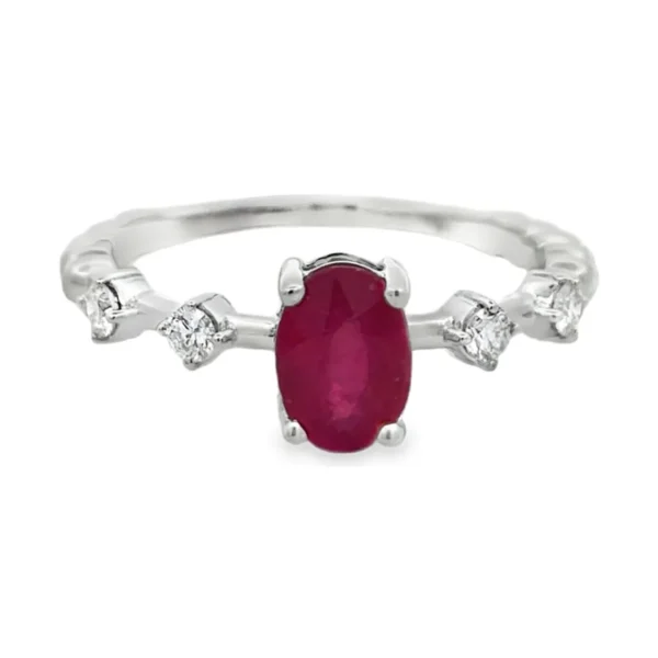 Oval Gemstone Accent Ring
