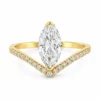 Marquise Diamond Chevron Ring