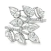 Pear Diamond Cluster Ring