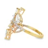 Pear Diamond Leaf Ring
