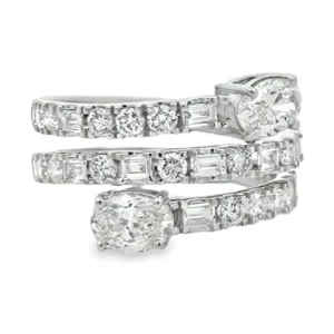 Bypass Diamond Coil Ring