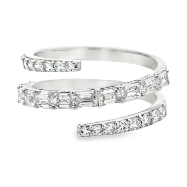 Spiral Diamond Wrap Ring