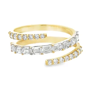 Bypass Diamond Wrap Ring