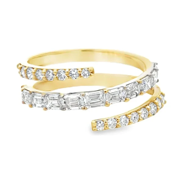 Bypass Diamond Wrap Ring