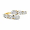 Bypass Oval Diamond Ring