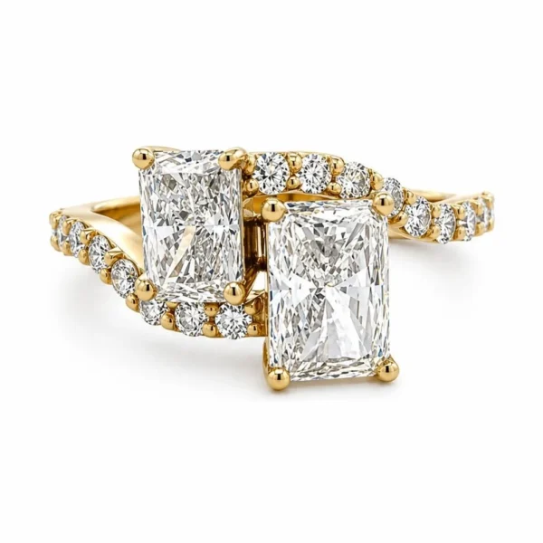 Radiant Diamond Bypass Ring