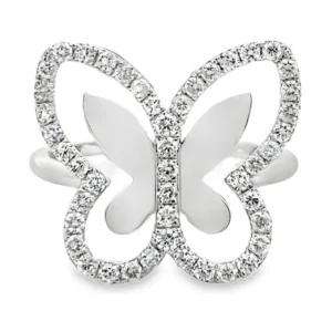 Diamond Butterfly Fashion Ring