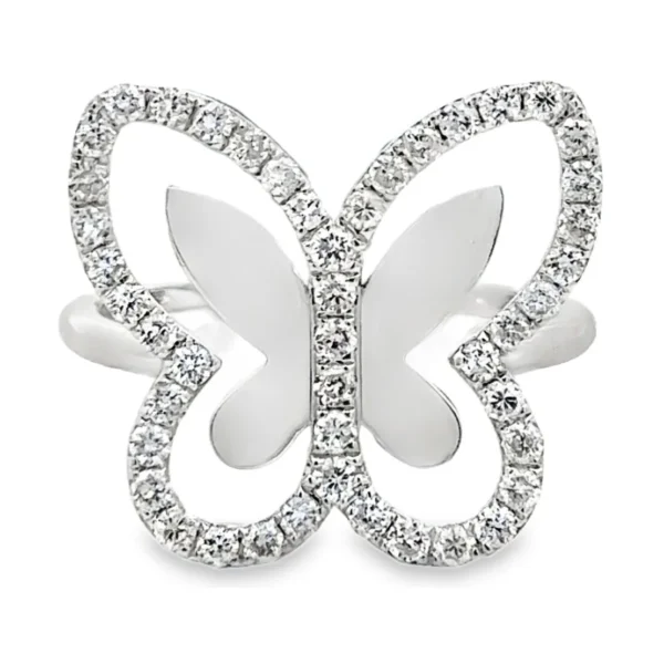 Diamond Butterfly Fashion Ring