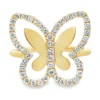 Diamond Butterfly Fashion Ring