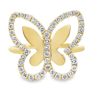 Diamond Butterfly Fashion Ring
