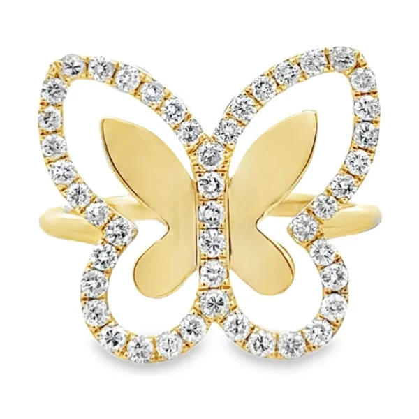 Diamond Butterfly Fashion Ring