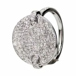 Pavé Diamond Disc Ring