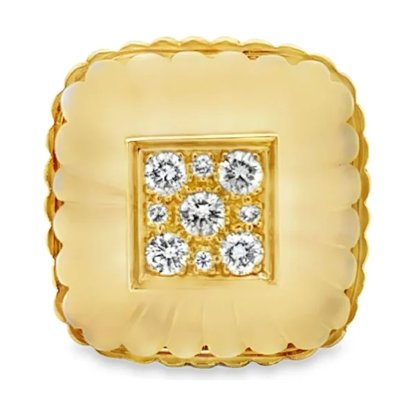 Cushion Fluted Diamond Ring