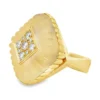 Cushion Fluted Diamond Ring