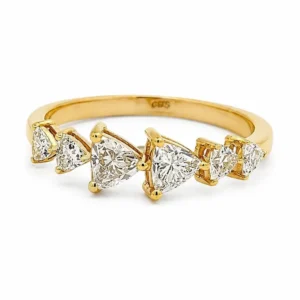 Trillion Diamond Band Ring