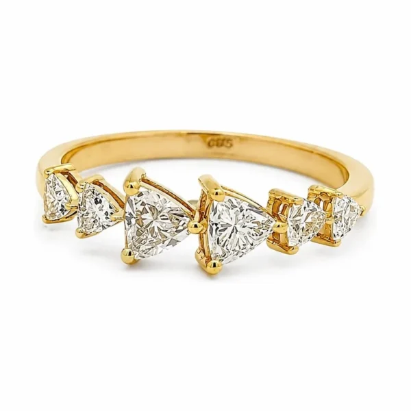 Trillion Diamond Band Ring
