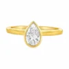 Pear Diamond Bezel Ring