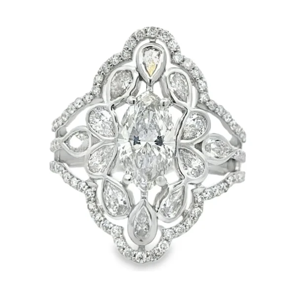 Marquise Lab Diamond Ring
