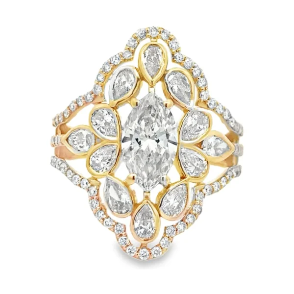 Marquise Cluster Statement Ring