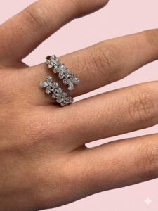 Floral Open Diamond Ring