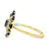 Sapphire Flower Cluster Ring