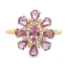 Floral Pink Sapphire Ring