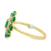 Emerald Flower Cluster Ring