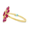 Floral Ruby Diamond Ring