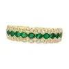 Emerald Diamond Band Ring