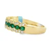 Emerald Diamond Band Ring