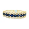 Sapphire Diamond Band Ring