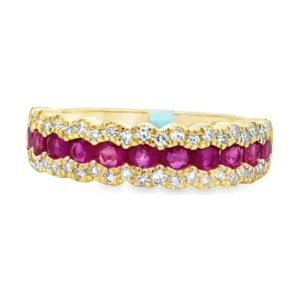 Ruby Diamond Band Ring