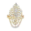 Pear Cut Cluster Ring