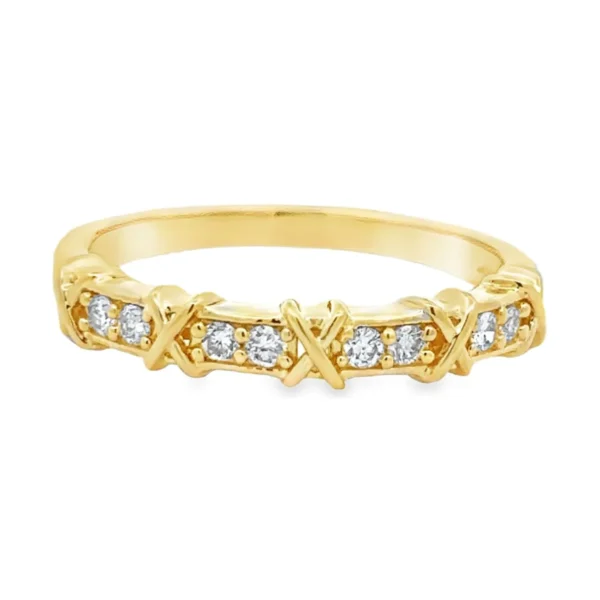 Diamond Cross Motif Band