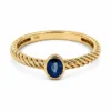 Oval Sapphire Cable Ring