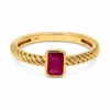 Emerald Cut Ruby Ring