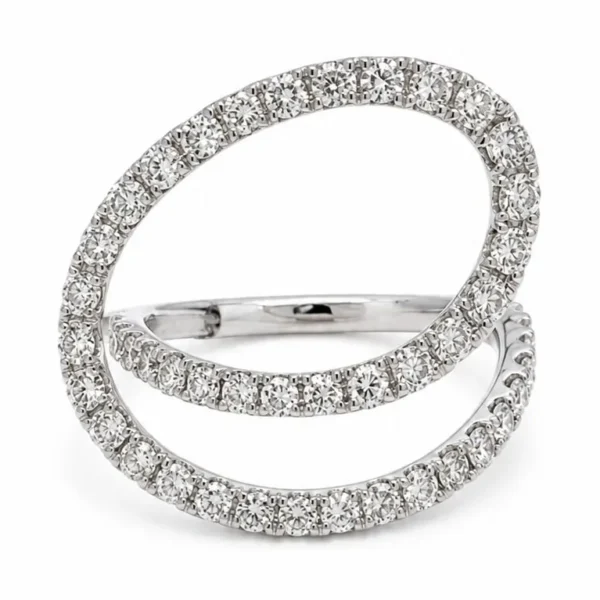 Open Oval Diamond Ring