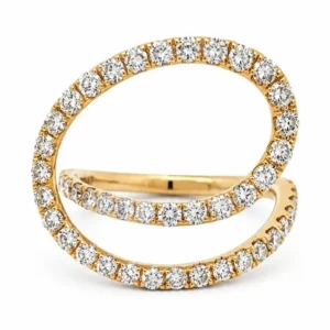 Open Oval Diamond Ring
