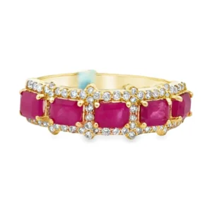 Ruby Diamond Band Ring