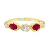 Ruby Diamond Band Ring