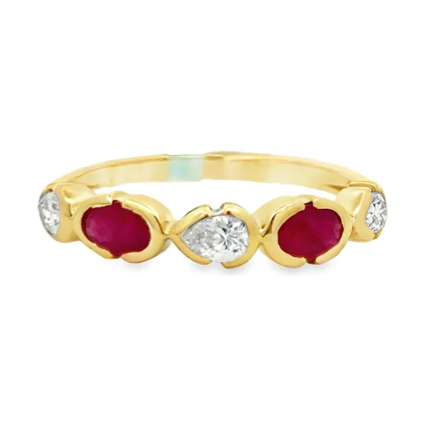 Ruby Diamond Band Ring