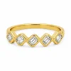 Bezel Emerald Cut Band