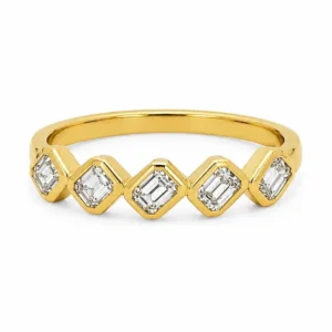 Bezel Emerald Cut Band