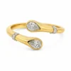 Bypass Diamond Pear Ring