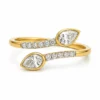 Pear Diamond Bypass Ring