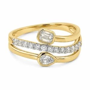 Bypass Diamond Fashion Ring