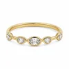 Bezel Diamond Stackable Band