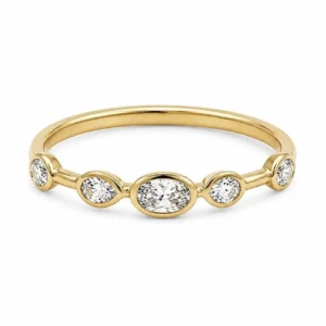 Bezel Diamond Stackable Band