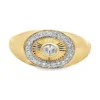 Oval Diamond Sunburst Ring