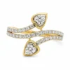 Heart Diamond Bypass Ring